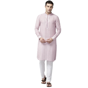 Pink Ethnic Motifs Embroidered Chikankari Kurta
